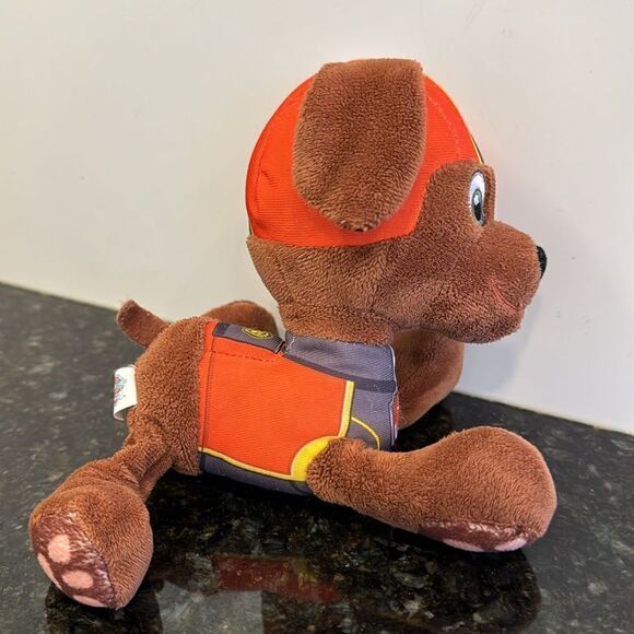 Zuma Paw Patrol Plush Dog Stuffed Animal nickelodeon orange hat - Picture 4 of 5